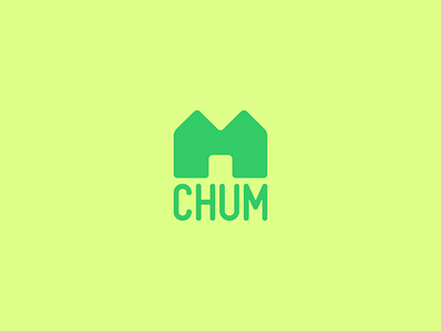 CHUM branding chum door house identity logo m vector