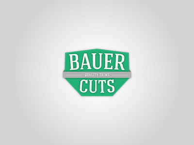Bauer Cuts badge barber branding hair identity logo retro sign trim vector vintage