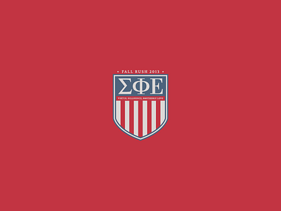 Sig Ep Americana americana flag fraternity shield shirt stripes vector