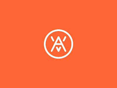 Ampvita branding circle line logo vector