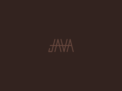 Java coffee java logo rounded typography vector