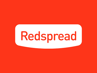 Redspread branding logo red rounded spread vector