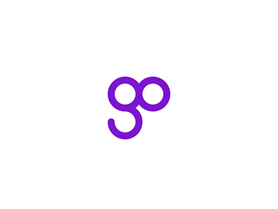 go chain circles connect icon logo loop mark minimal round stroke vector