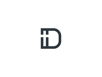 Detroit Church Rebound church cross d logo negative space typography vector