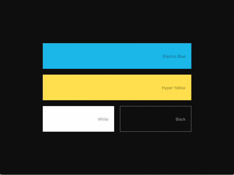 Color Block Hovers animation blocks color grid hover interaction minimal motion portfolio ui web