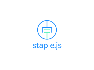 staple.js branding circle line logo open source stroke vector