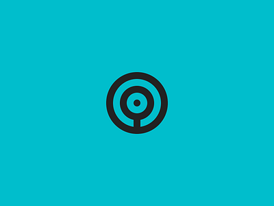 Bulls-i branding bullseye circle i letter logo target vector