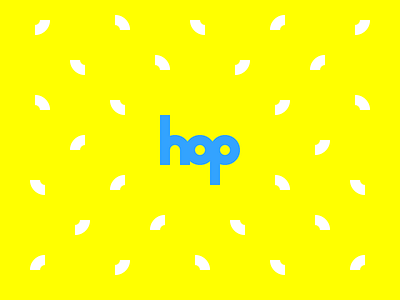 Hop branding circle geometric icon logo typography vector