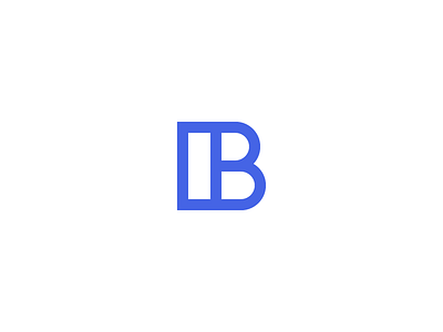 ▯B b block branding letter line logo stroke typography