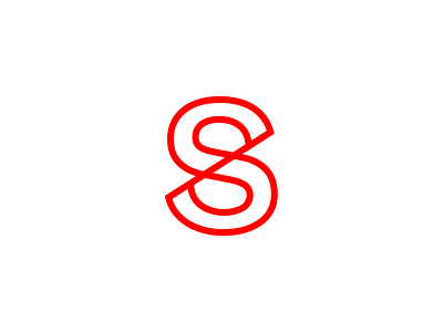 S/lash letter line logo s slash typography vector