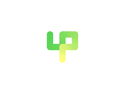 UP branding gradient letters line logo stroke up vector