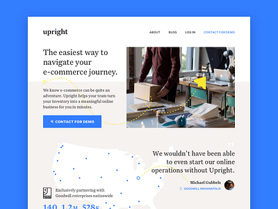 Upright Web branding ecommerce minimal plane ui web