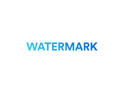 Watermark Logo branding drop logo typography vector water wordmark