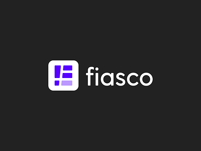 Fiasco branding exclamation logo minimal vector