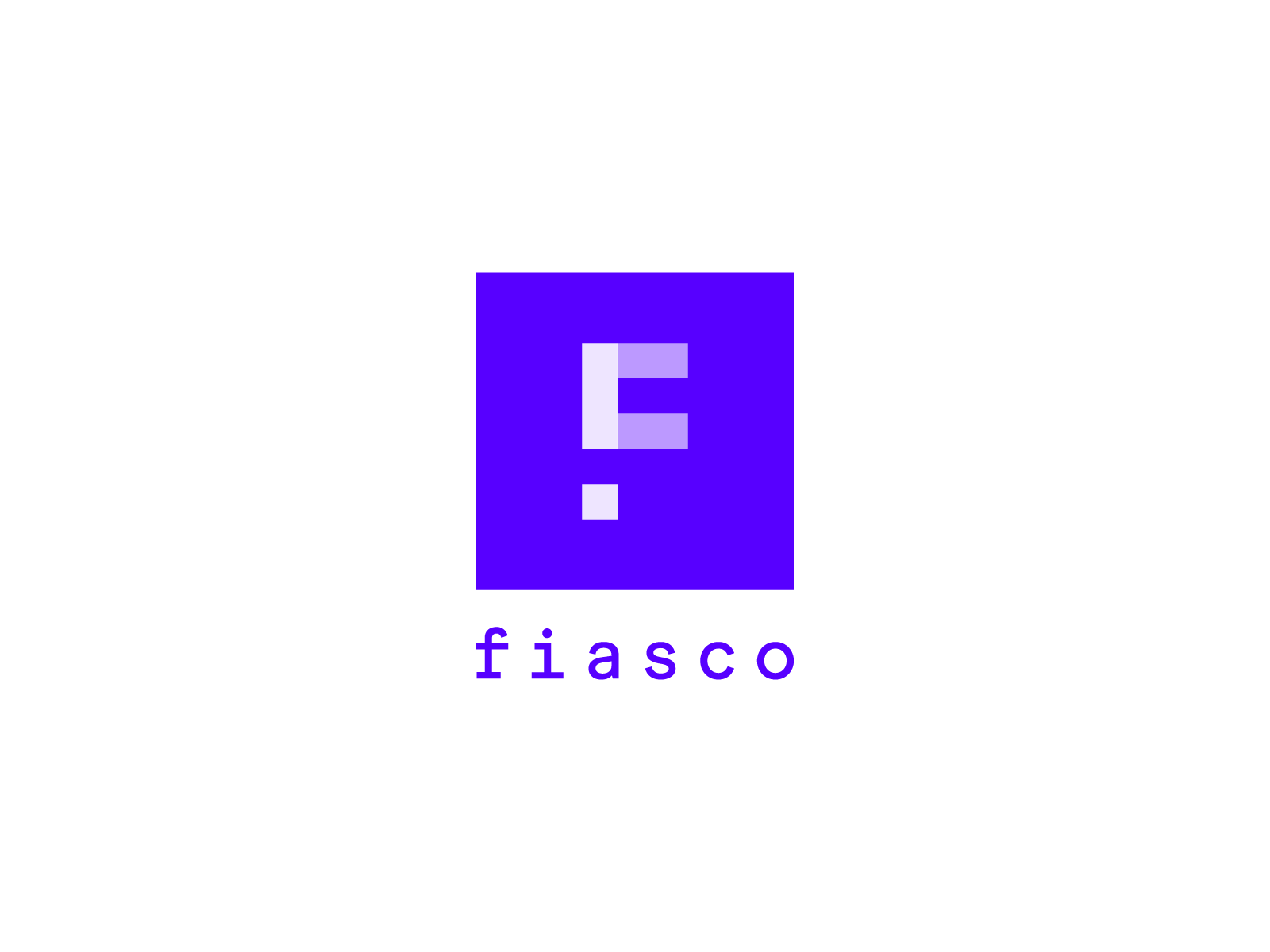 Fiasco Alts animation branding exclamation logo minimal strikethrough typography vector wordmark