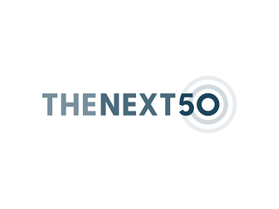 The Next 50 50 branding circle government icon identity logo minimal rings vector