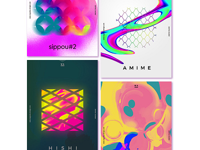 Japanese pattern flyer. abst abstract color colorful dribbble flyer japan noise pattern poster