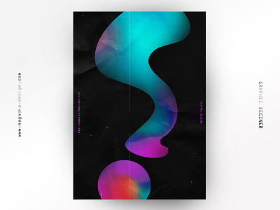 random poster 001 abstract black gradiant graphic japan neon poster project random rgb shape