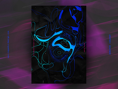 random poster 004 abstract black blur color gradiant graphic japan neon noise poster print project random rgb shape