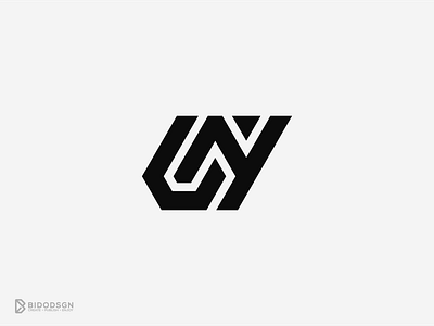 Letter UN monogram