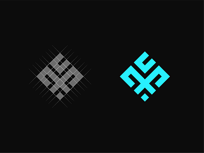 Letter MC Monogram black blue branding concept design grid grid logo logos monogram monogram mc