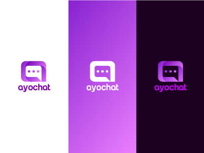 ayochat logo blue brand chat concept gradient logo