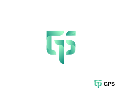 Green GPS Logo brand concept g gradient green logo logos p s