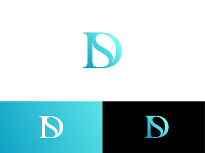 DS logo concept blue brand concept gradient illustration logo logos