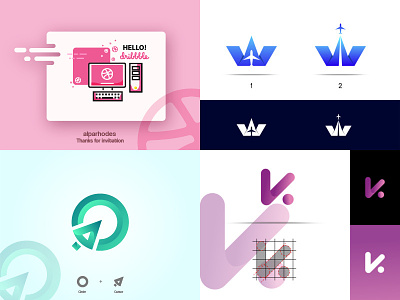 TOP 4 Shots 2018 brand branding concept gradient logo logos vector