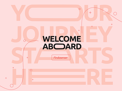 Welcome aboard branding design flat typography web