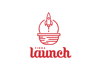 Finda Launch design flat logo