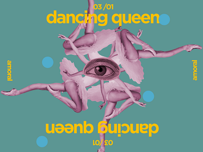 Dancing Queen art collage design flyer poster