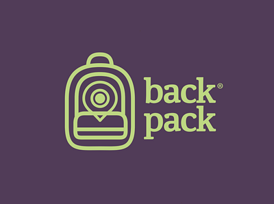 BackPack branding design flat logo logo design vector