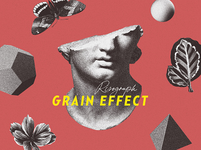 Risograph Grain Effect for Photoshop action butterfly effect grain noise photocopy photoshop plants print screenprint shader statue texture vintage