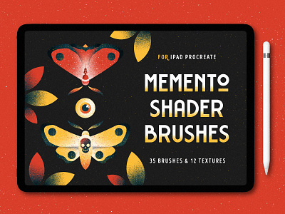 Shader Brushes for Procreate brush brushes butterfly eye grain grit illustration ipad moth noise procreate shade shader texture