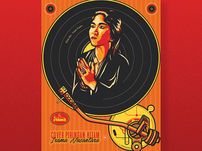 Kover Piringan Hitam Doa Ibu - Titiek Puspa artwork audio book design gramophone illustration record vector vynil