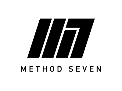 Method Seven Logo black branding clean flat geometric identity logo optics sleek