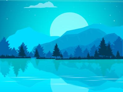 Blue Landscape By Polly Melnik On Dribbble