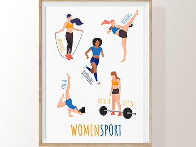 Woman sport poster