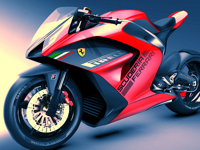 Ferrari Furia Supersports automotive concept design digital art ferrari illustration industrial design motorbike design motorcycle product design racing superbike