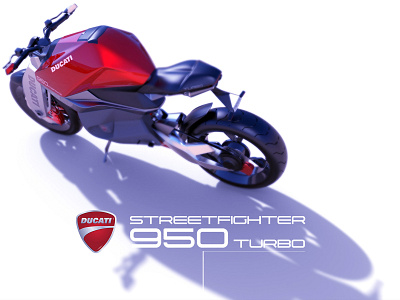 DUCATI Streetfighter 950 Turbo 3d automotive concept design digital art ducati illustration industrial design motorbike design motorcycle product design racing rendering