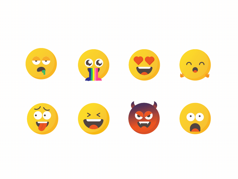 Emoji Expression copying exercises ae after effects animation design emoji emojicons fun logo motion smile sticker ui