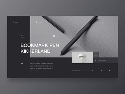 BOOKMARK PEN /Website animation concept after effects bucket design electronics fan format gift grid system interaction life mobility muji pen principle simple technology ue ui video website