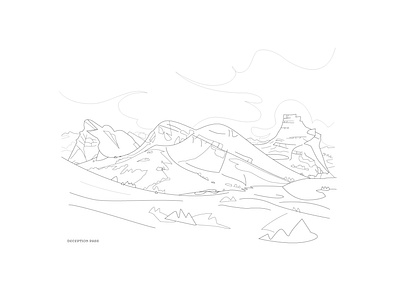 deception pass line doodles hike illustration kids content thewayfindercompany trail