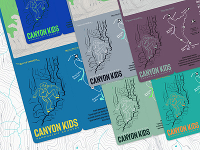 Canyon kids - WIP active guide system creative direction custom curated maps design hike alberta identity illustration kananaskis country maps mapsmatter myth print prototypes testing the wayfinder company thewayfindercompany typography wcoags