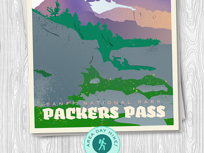 Packers Pass graphic brand branding canadian identity canadian poster canadian rockies design hiking identity illustration map making maps myth postcard postcards poster design silkscreen typography