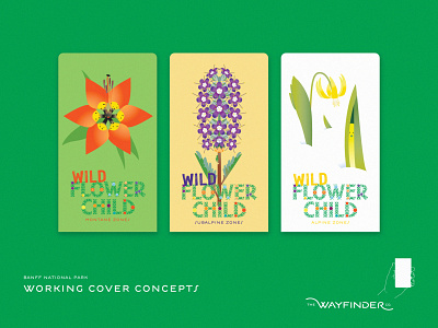 working covers brand creative direction design hike hike with kids identity illustration maps montane zones myth print subalpine zones thewayfindercompany typography wildflowers