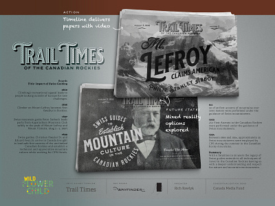 trail times arifacts backcountry systems brand branding creative direction culture in context design hike hike with kids identity illustration logo park system sustainable mountain tourism tell stories thewayfindercompany trail kids trail time wco active guide system wild flower child