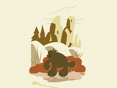 Bear cub bear aware bears cub design graphic hike iconic illustration kids mountains nature timeless vector vector artwork