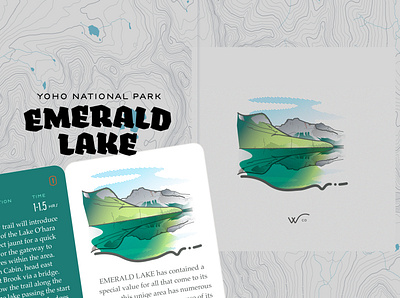 Emerald Lake brand connect the dots creative direction design hike identity illustration landscape maps myth online thewayfindercompany wanderer series